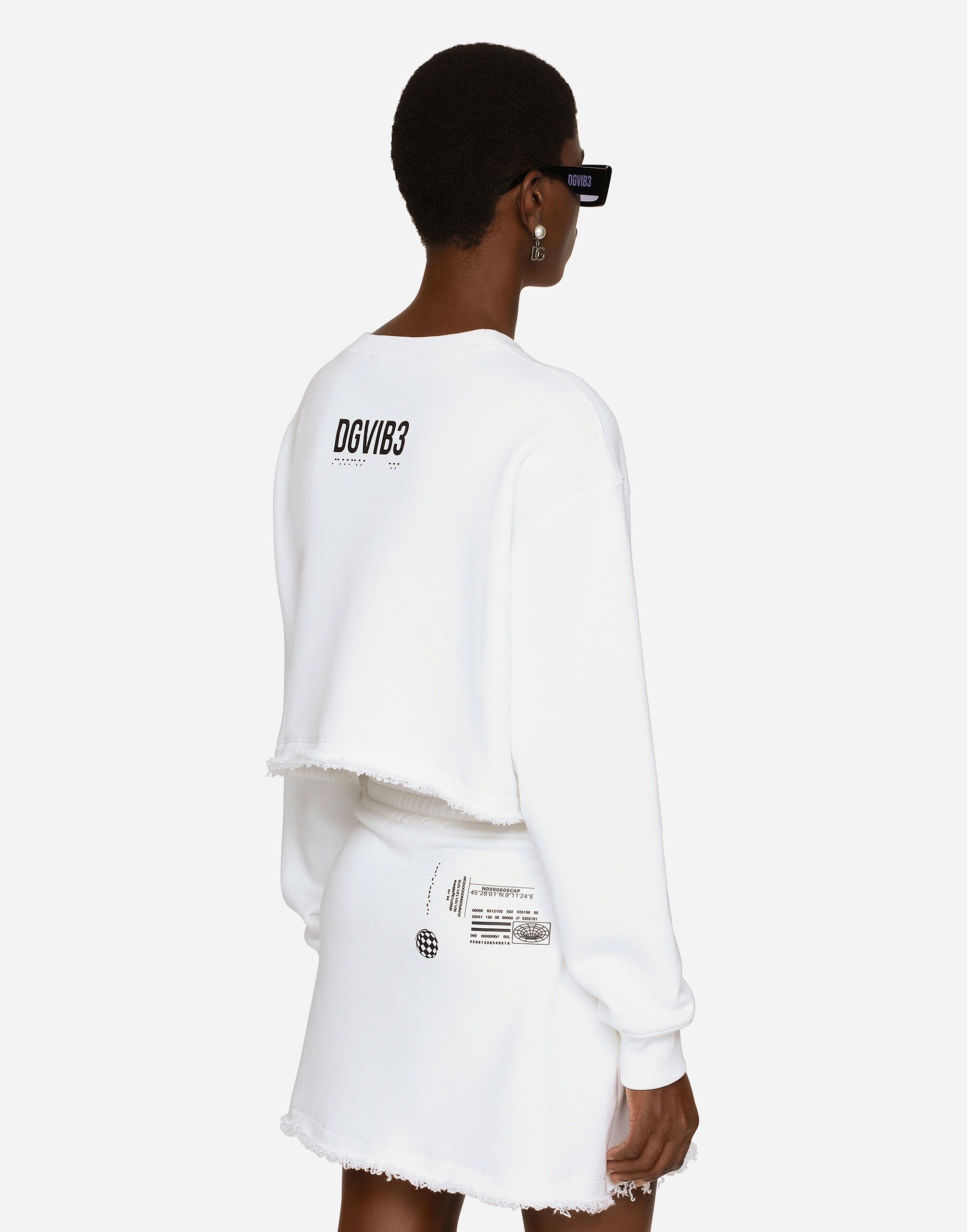 Long-sleeved round-neck sweatshirt in cotton jersey DGVIB3 - 7