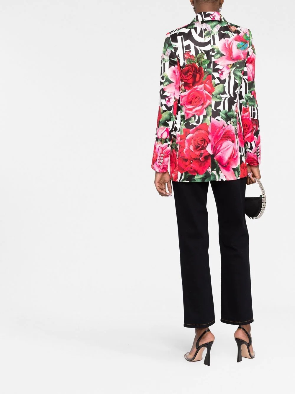 Romance floral-print blazer - 4