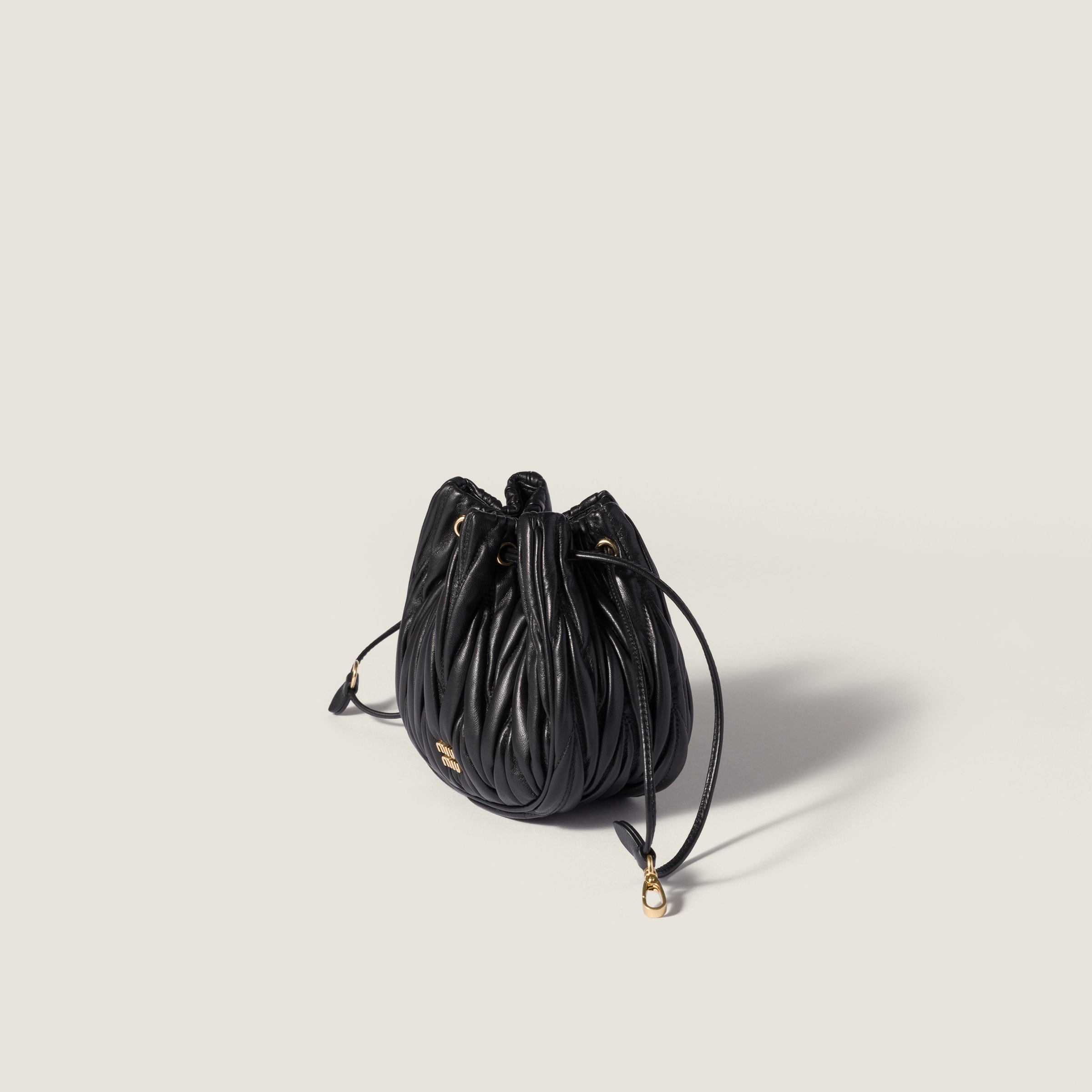Matelassé nappa leather pouch - 2
