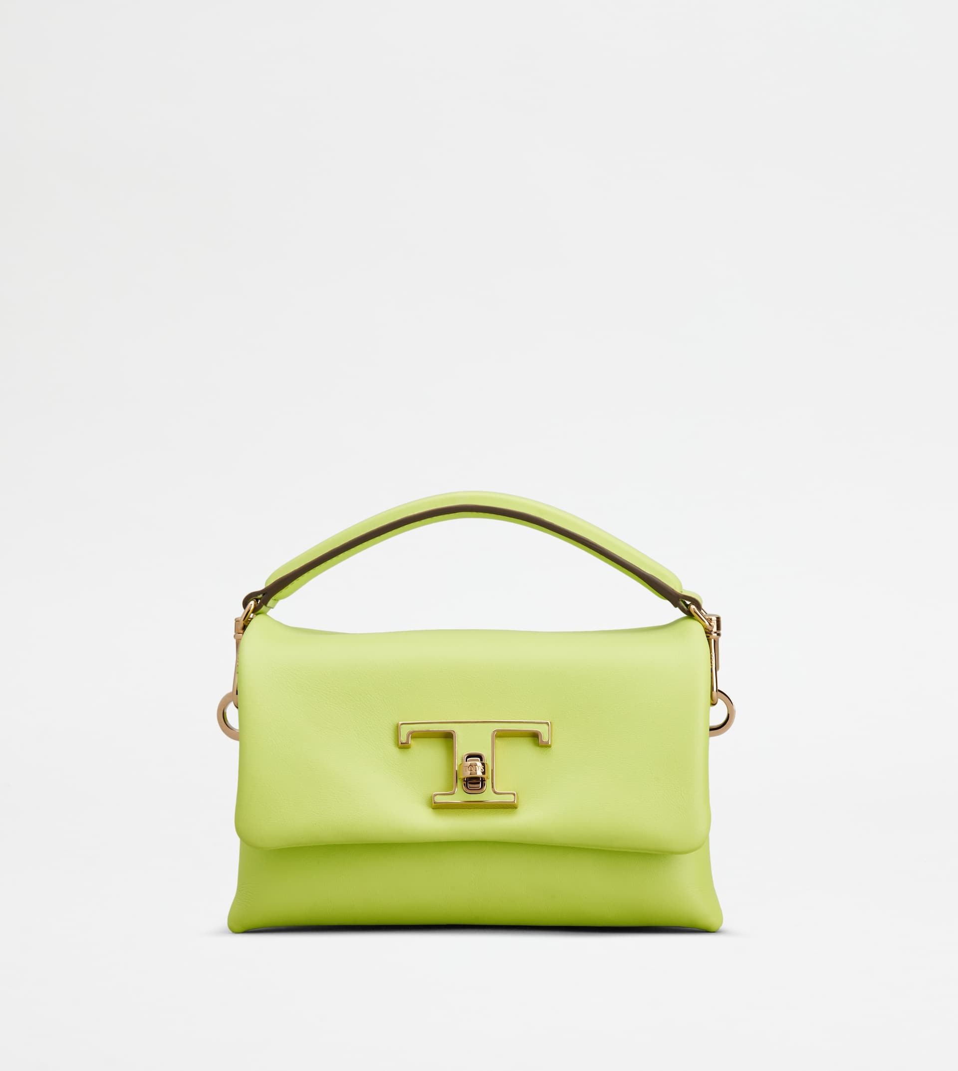 T TIMELESS FLAP BAG IN LEATHER MICRO - GREEN - 1