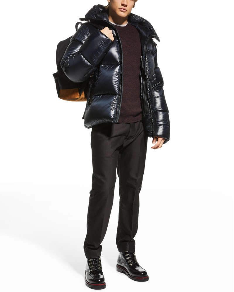 Men's Crofton Black Disc Puffer Jacket 3