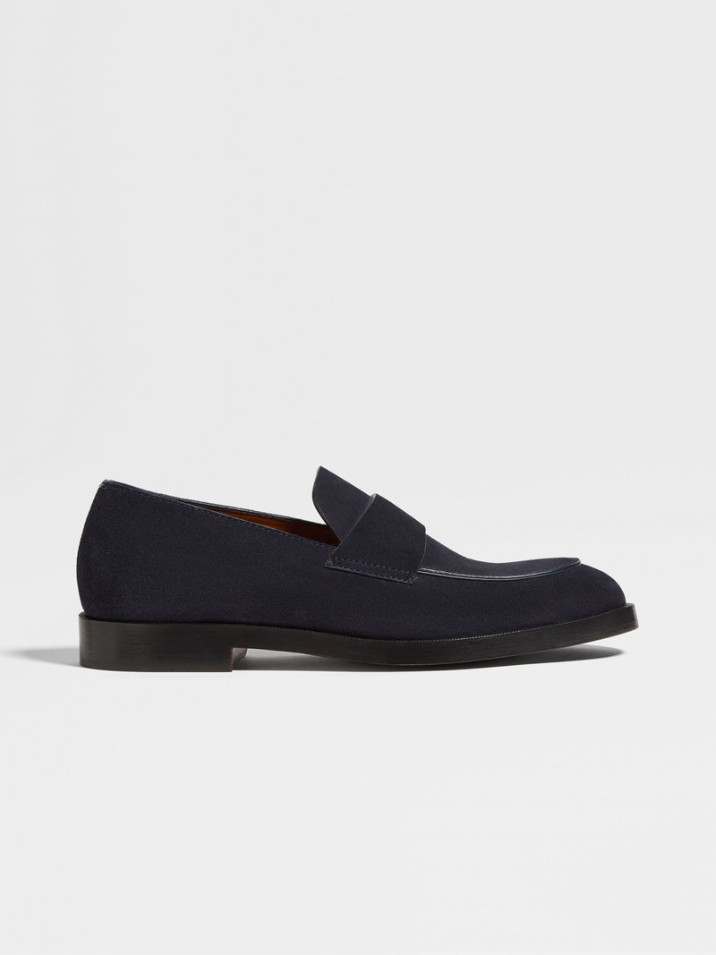 NAVY BLUE SUEDE TORINO LOAFERS 1