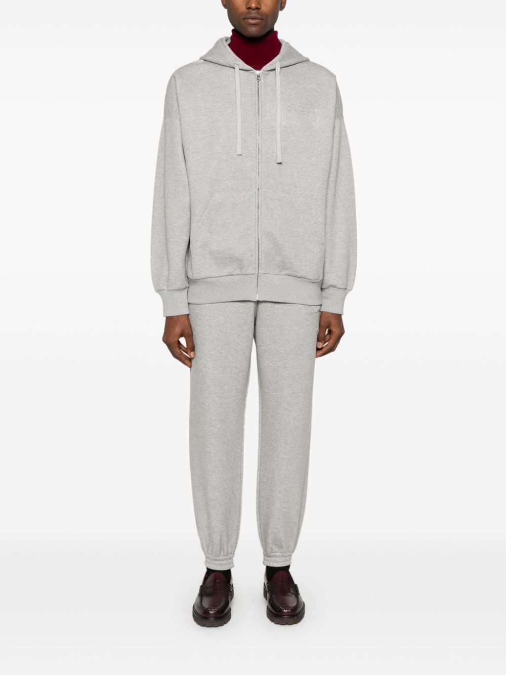 logo-embossed hoodie - 2