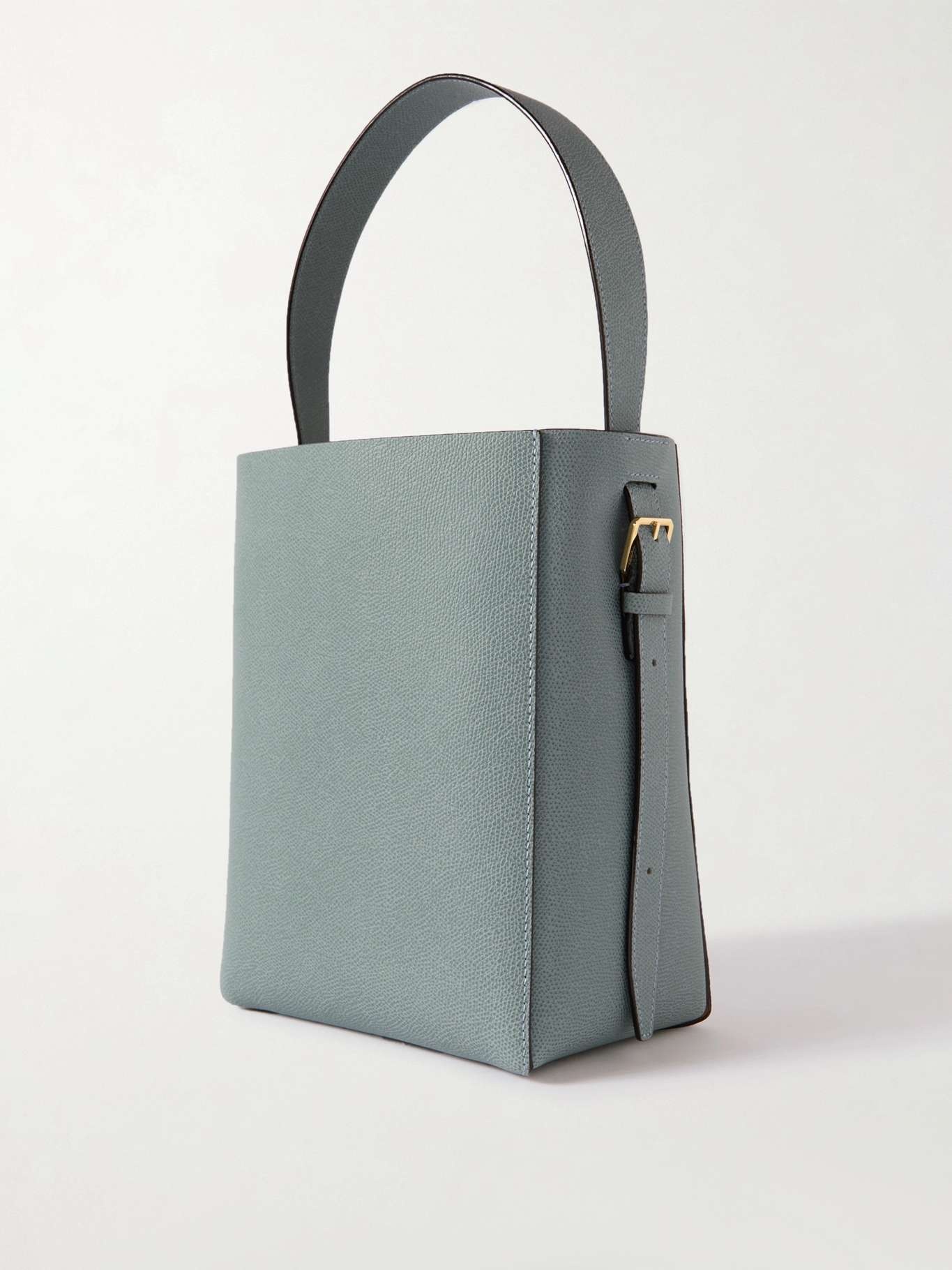 Small textured-leather bucket bag - 3