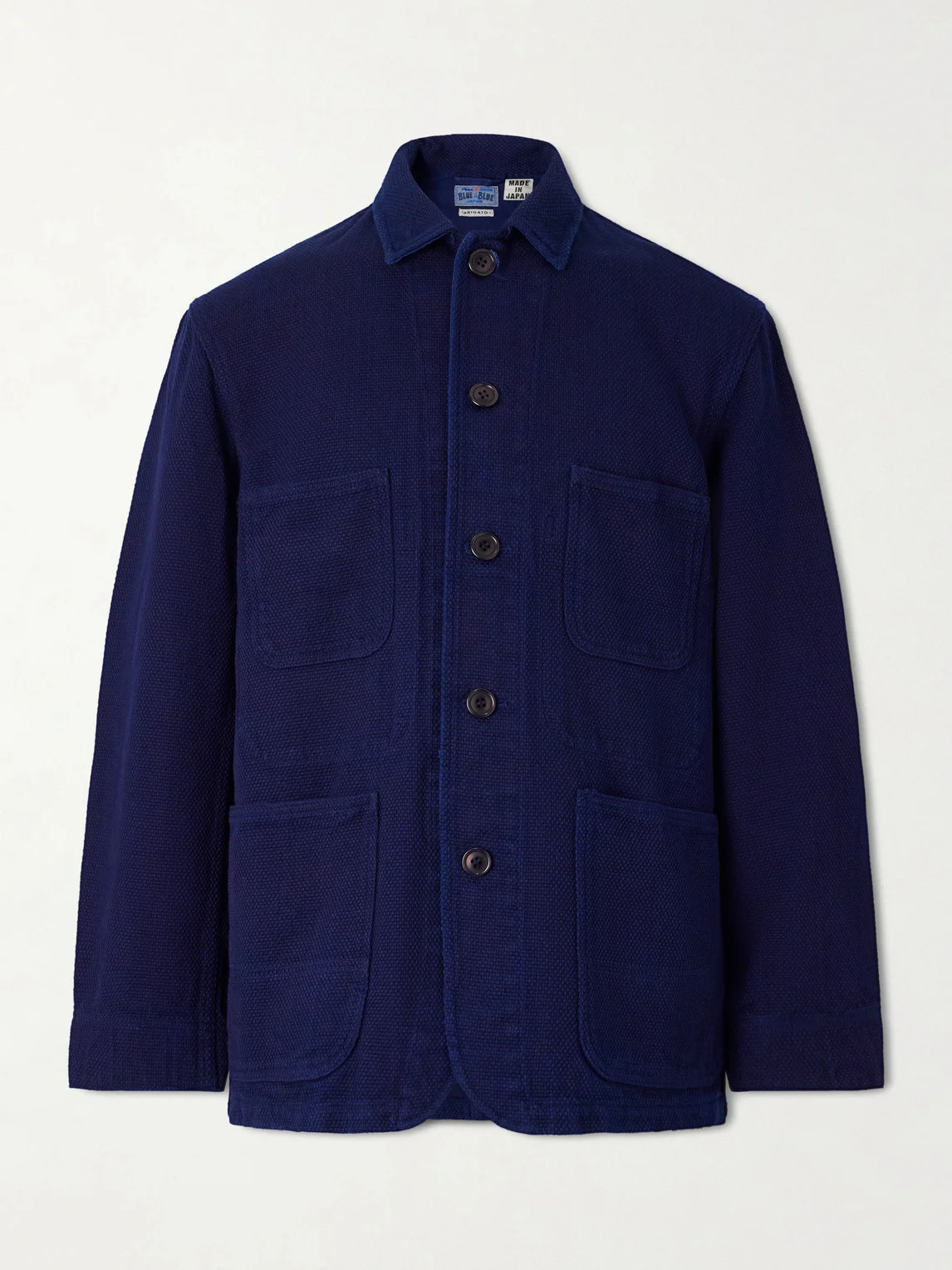 Logo-Appliquéd Sashiko Cotton-Piqué Jacket - 1