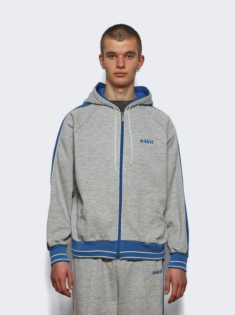 SAINT M×××××× Sideline Zip-up Hoodie Grey outlook