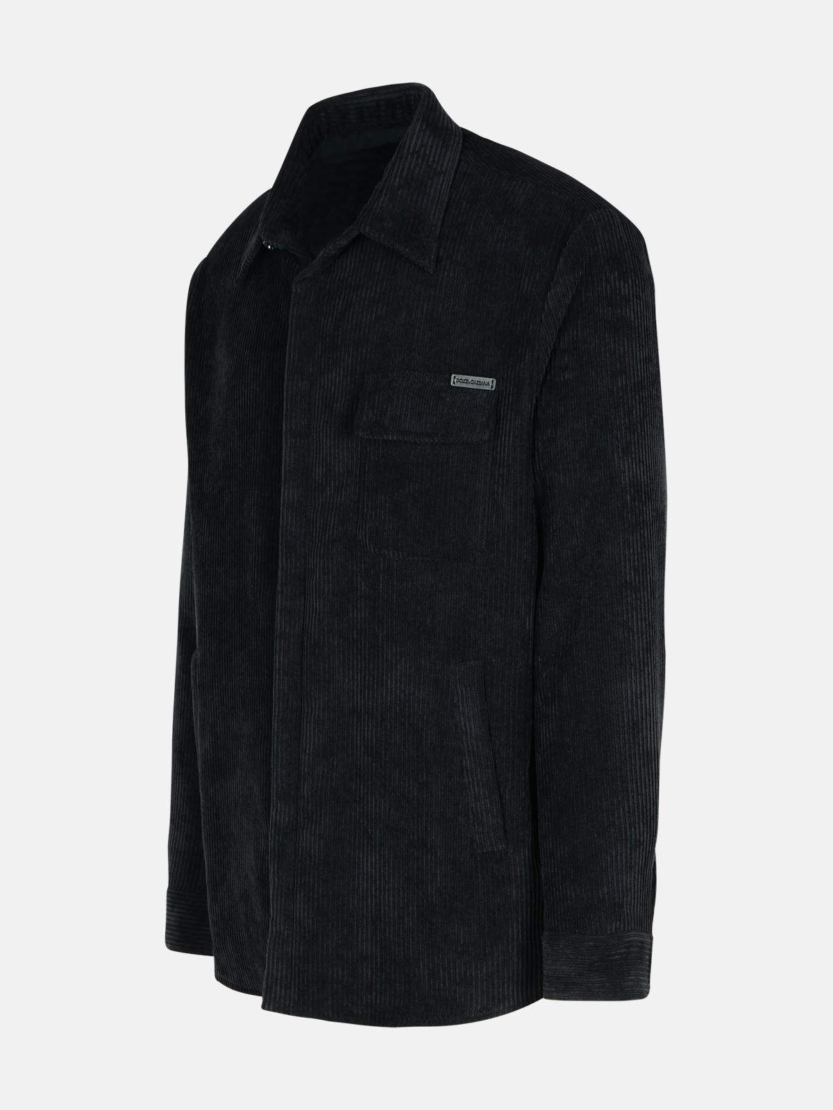 BLACK POLYESTER BLEND SHIRT - 2