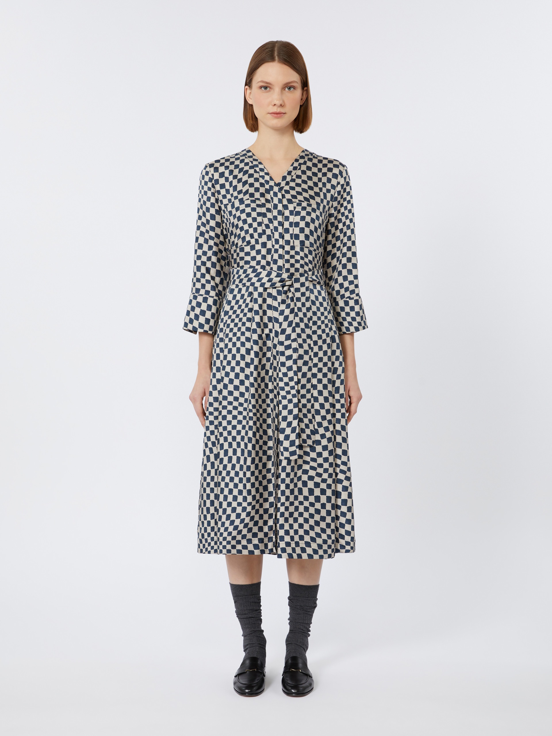 GIADA Printed silk shirt dress - 3