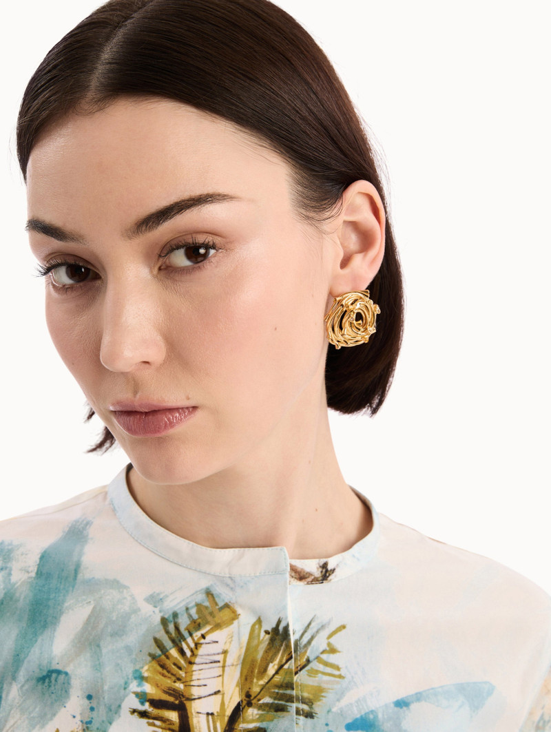 Oscar de la Renta RHINESTONE NEST EARRINGS outlook