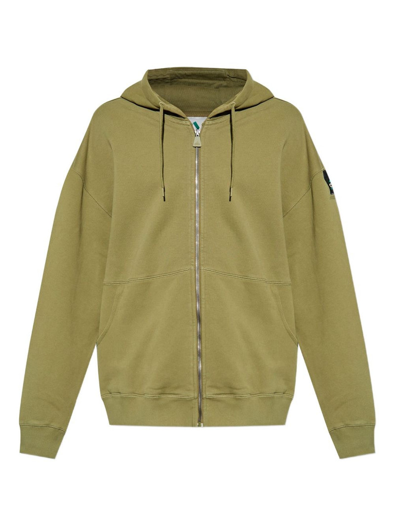 logo-patch zip-up hoodie 1