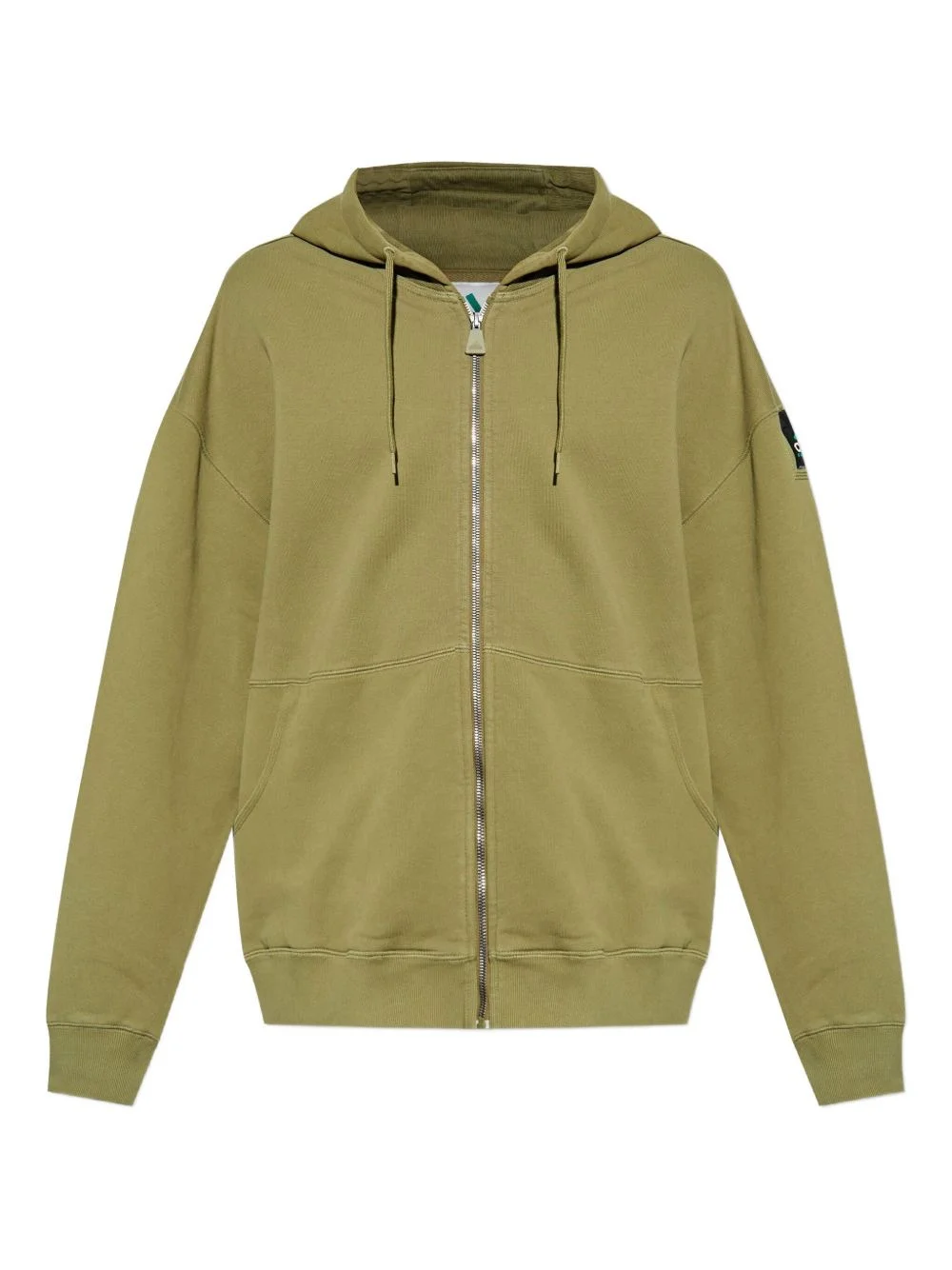 logo-patch zip-up hoodie - 1