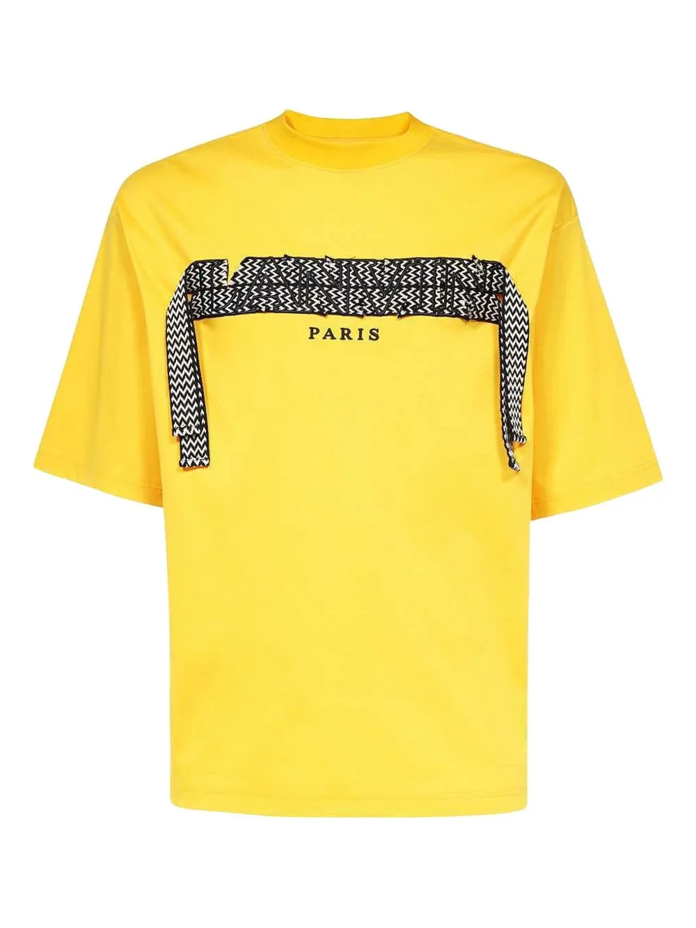 chevron-detail cotton T-shirt - 1