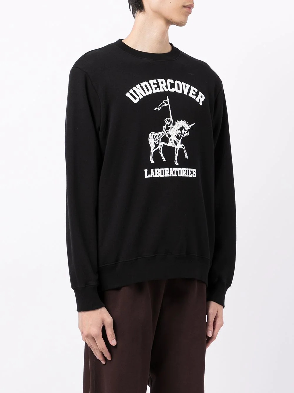 logo-print cotton sweatshirt - 3