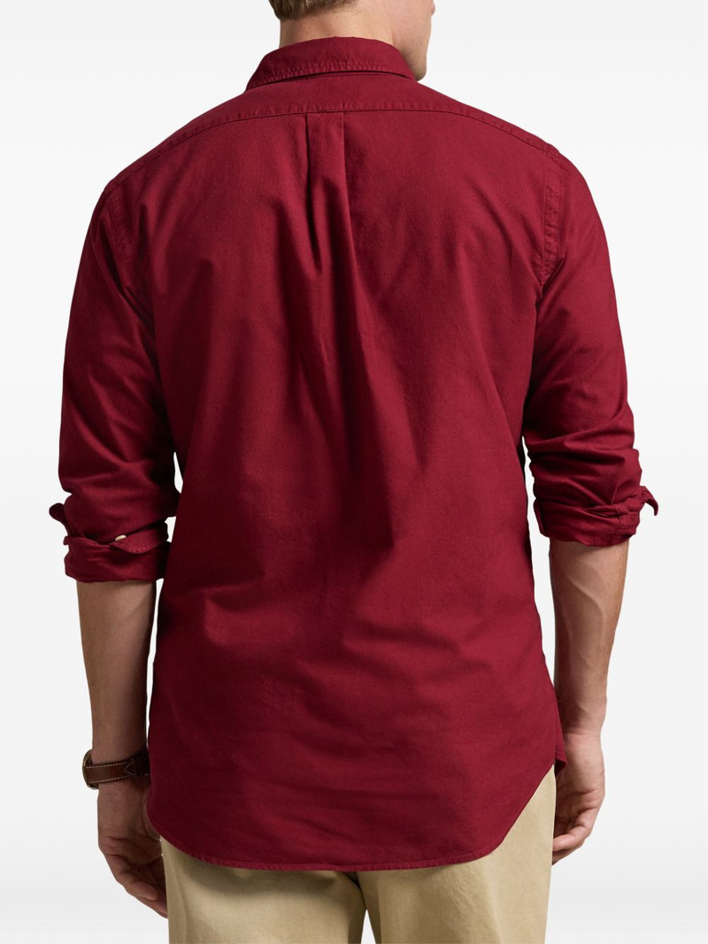 logo-embroidered button-down shirt 4