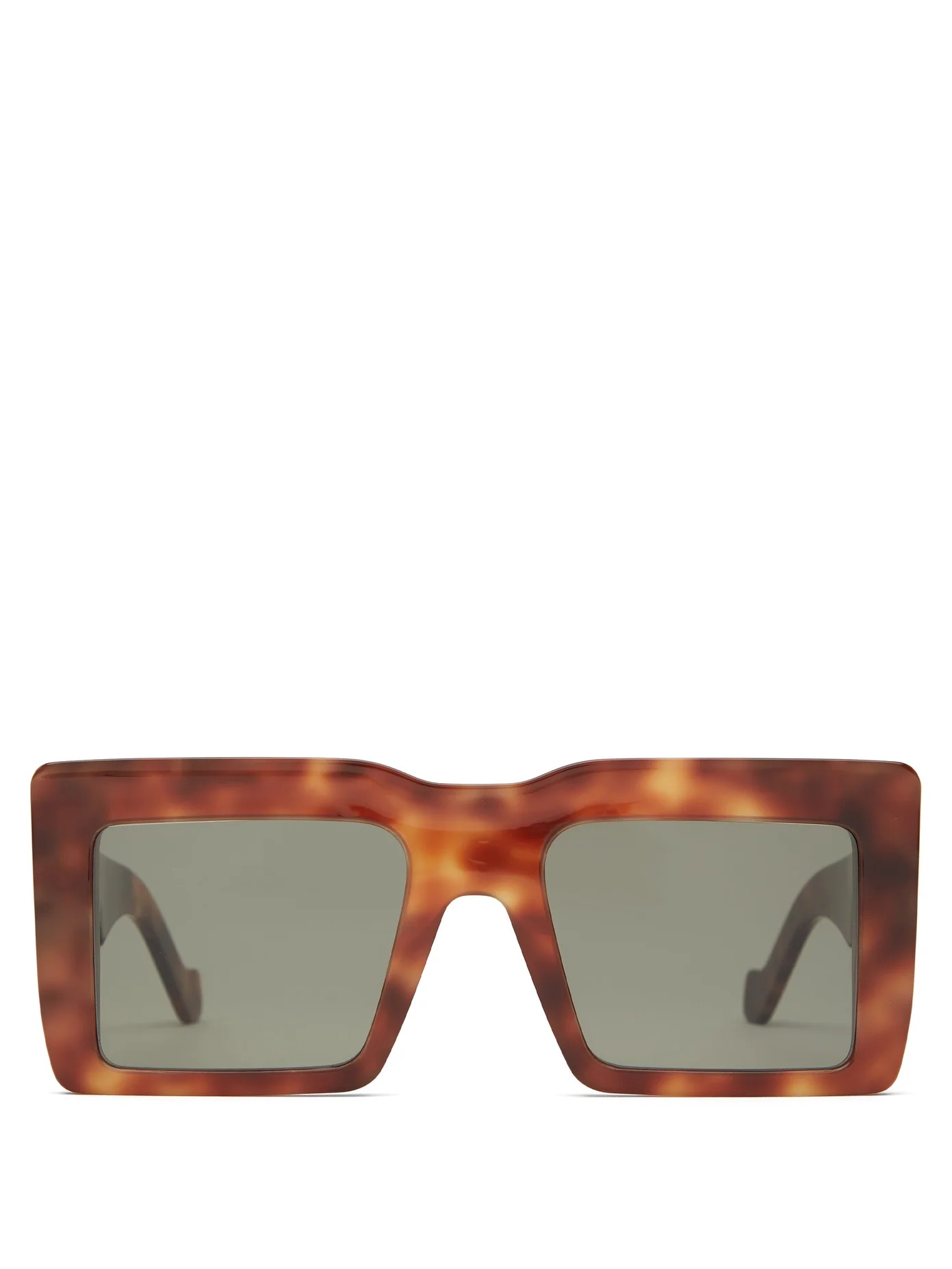 Square-frame tortoiseshell acetate sunglasses - 1