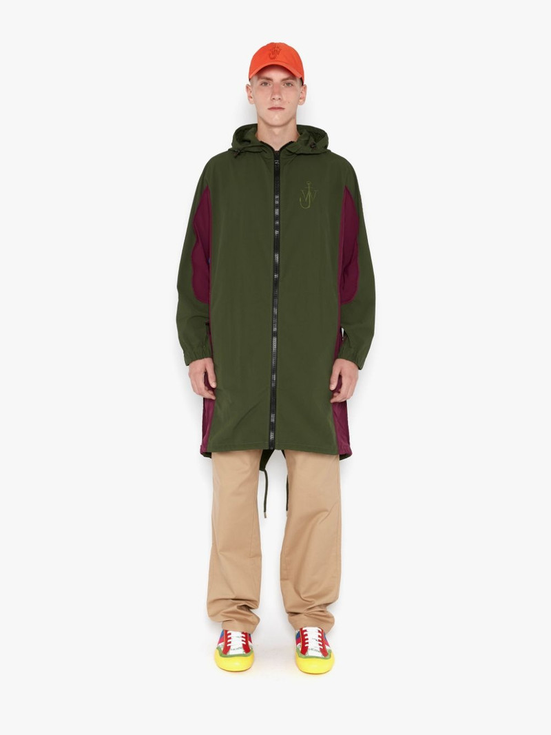 JW Anderson LONG COLOUR BLOCK PARKA COAT outlook