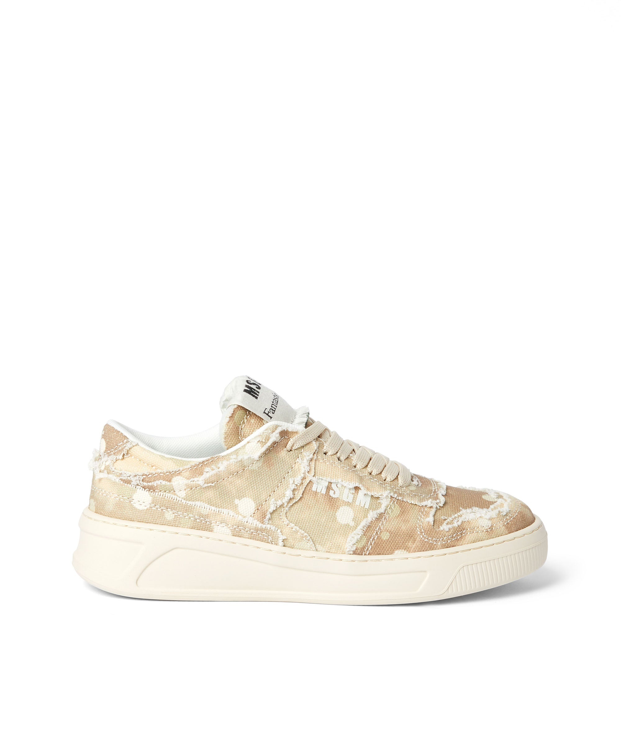 Eco-friendly "FG-1" cotton canvas sneakers with tie-dye effect - 1