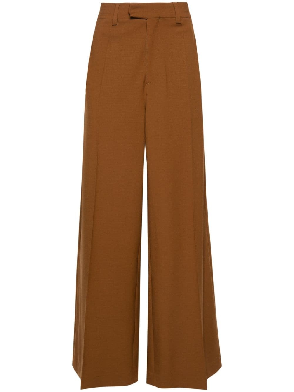 pressed-crease wide-leg trousers - 1