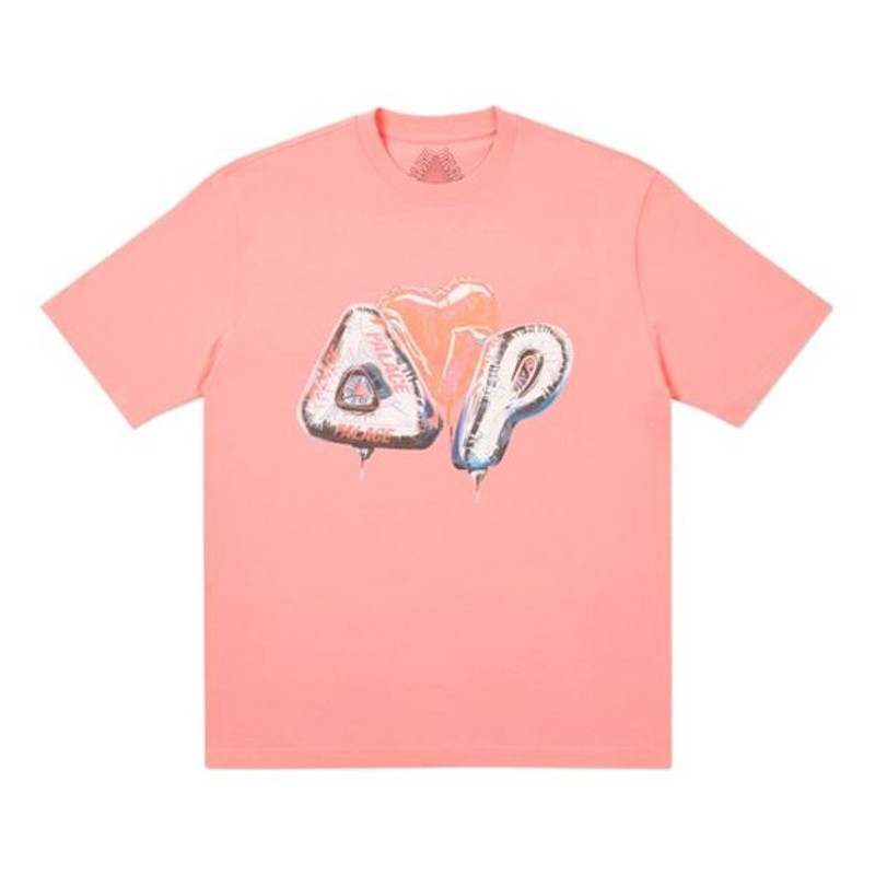 PALACE Inflator Pink Love Triangle Pattern Short Sleeve Unisex P19TS061 - 1
