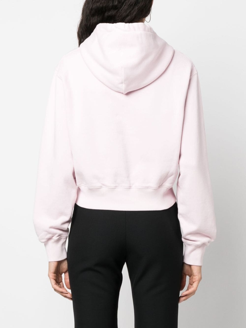 cropped cotton hoodie - 4