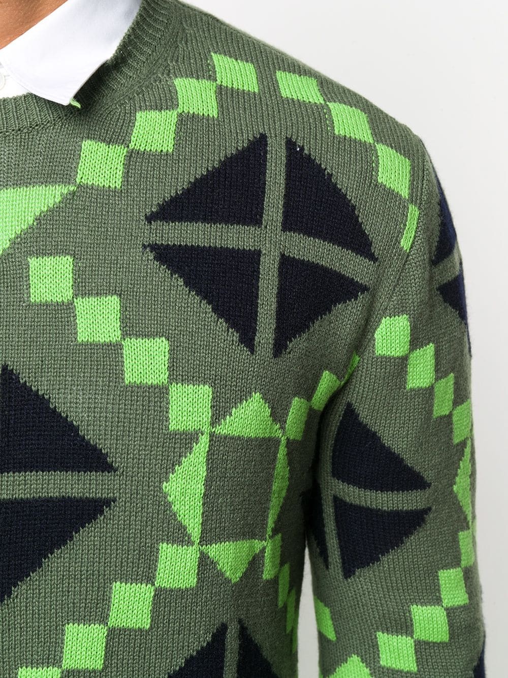 geometric print jumper - 5