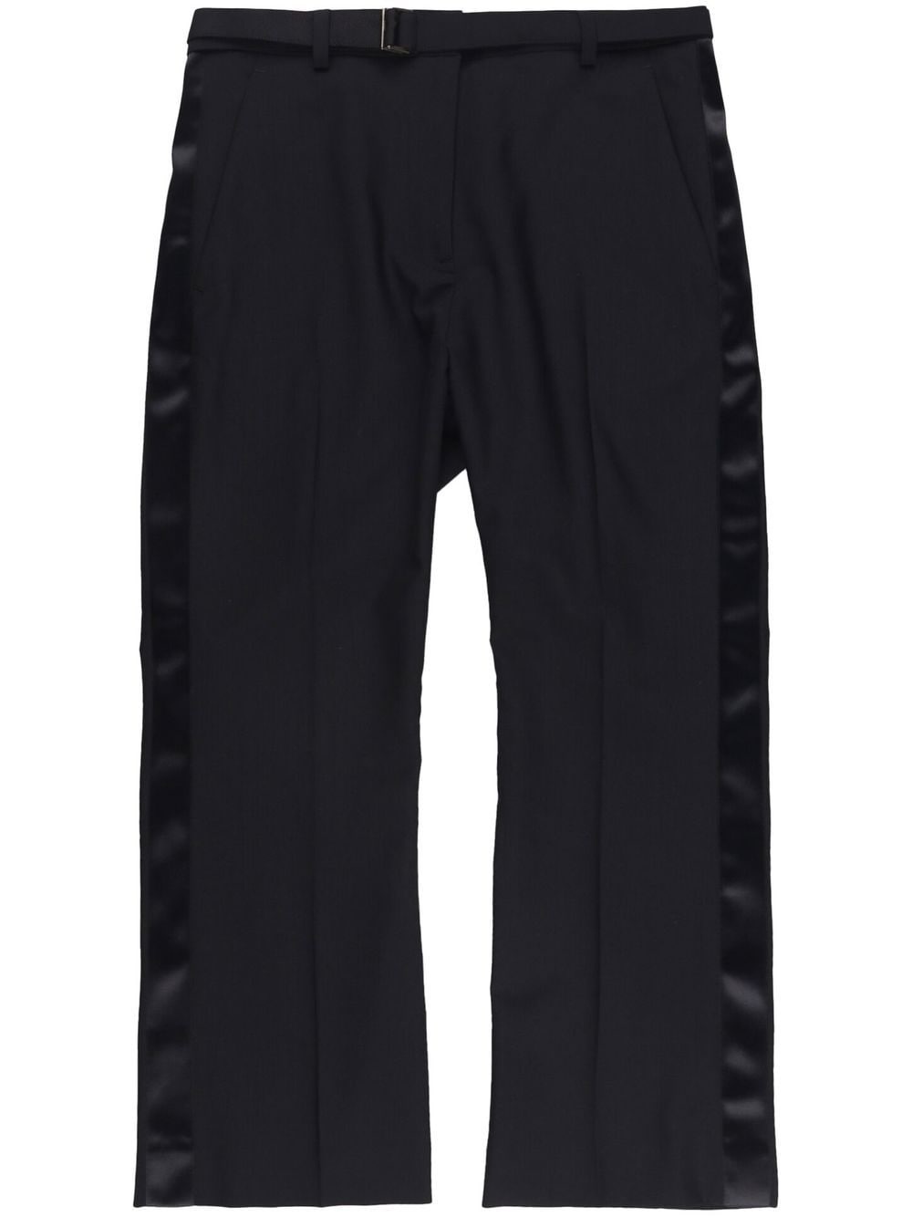 Suting satin-panel cropped trousers - 1