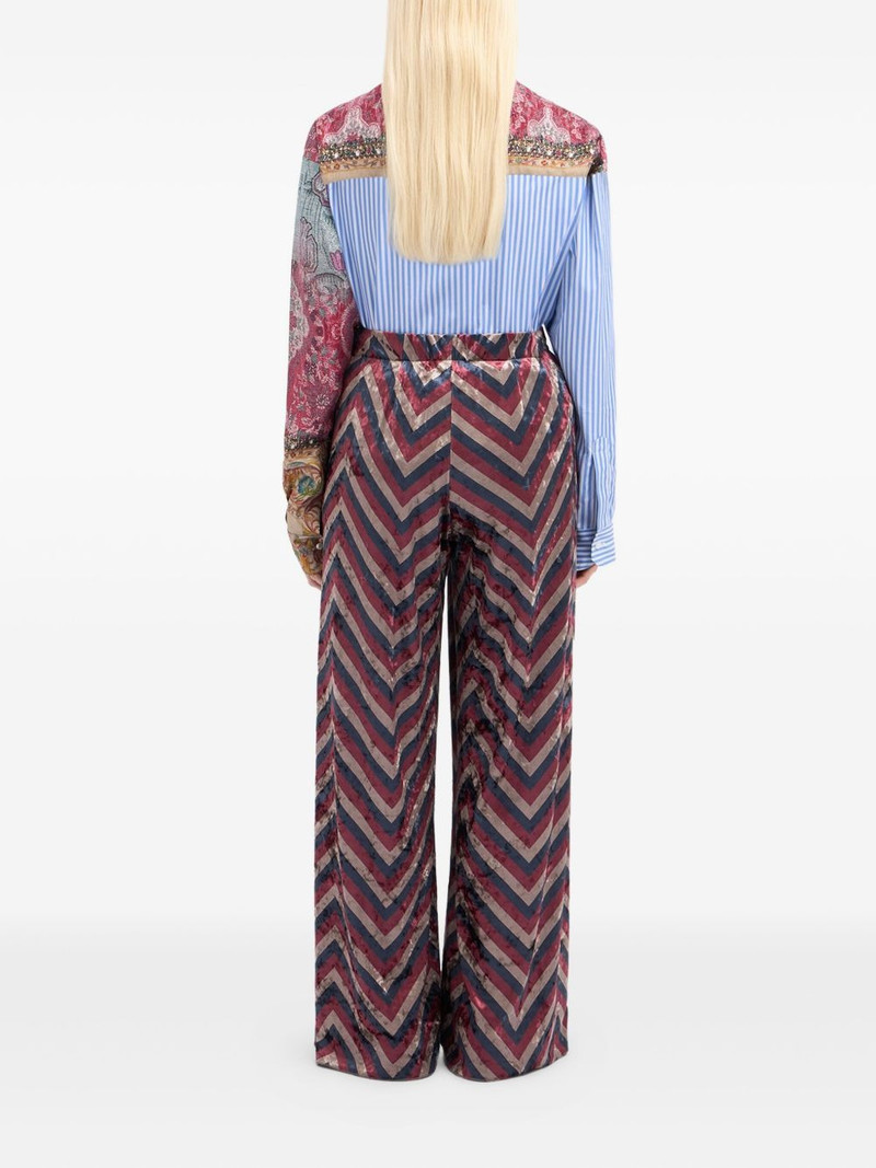 chevron-pattern trousers 3