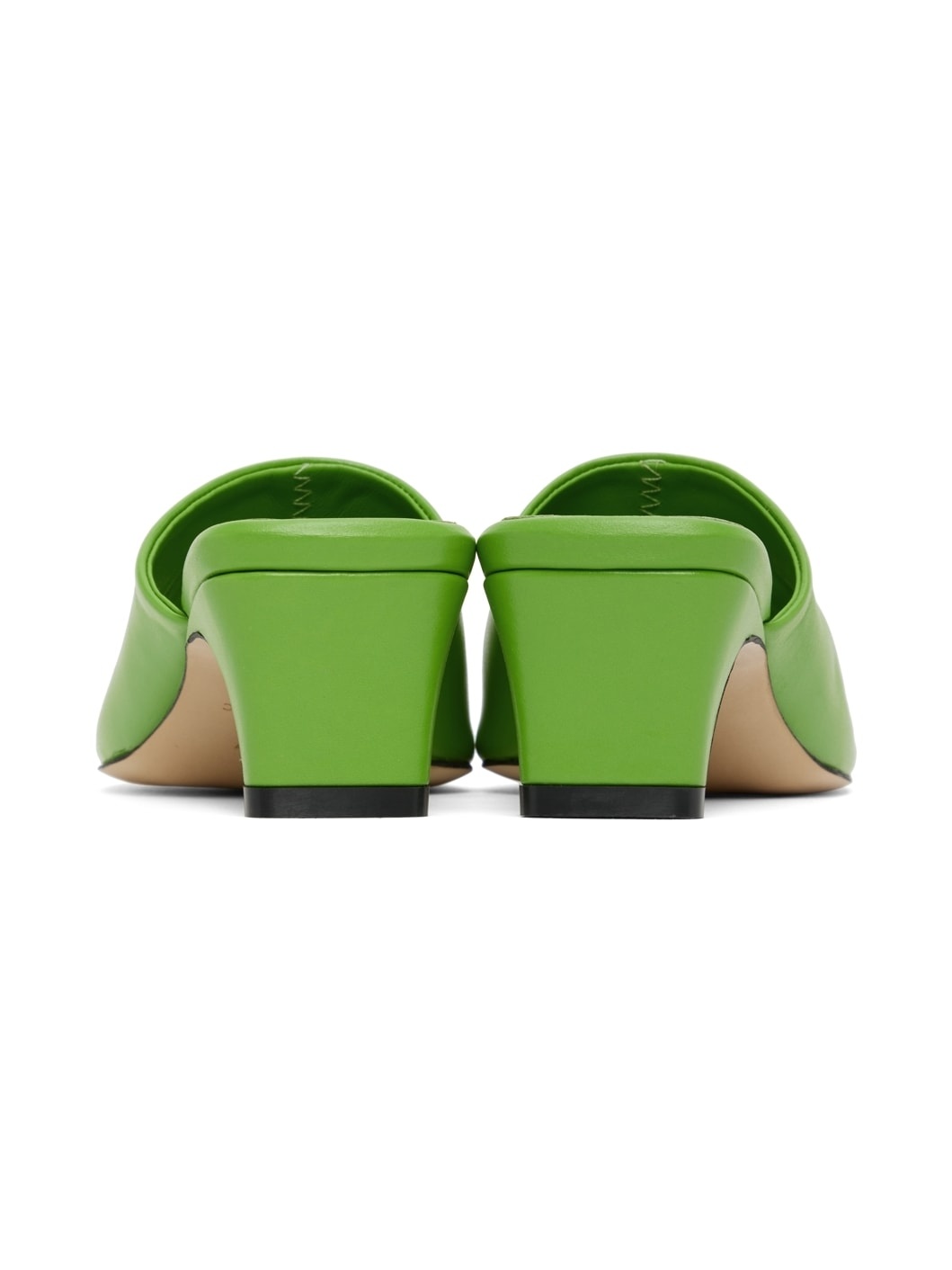 Green Slide Heeled Sandals - 2