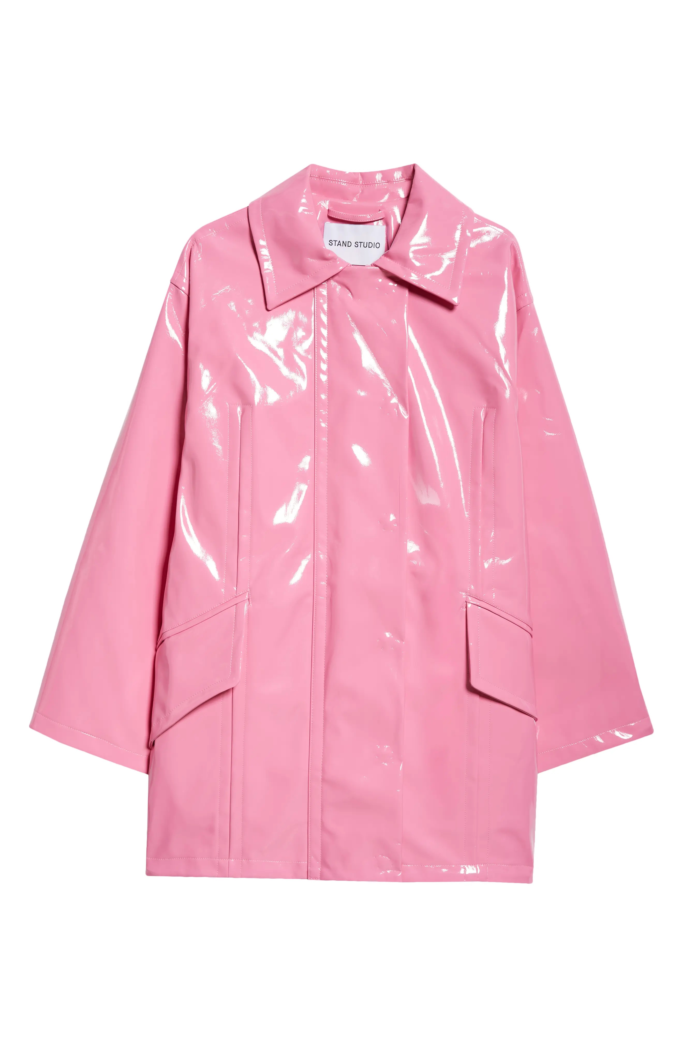 Maxxy Faux Patent Leather Raincoat - 6