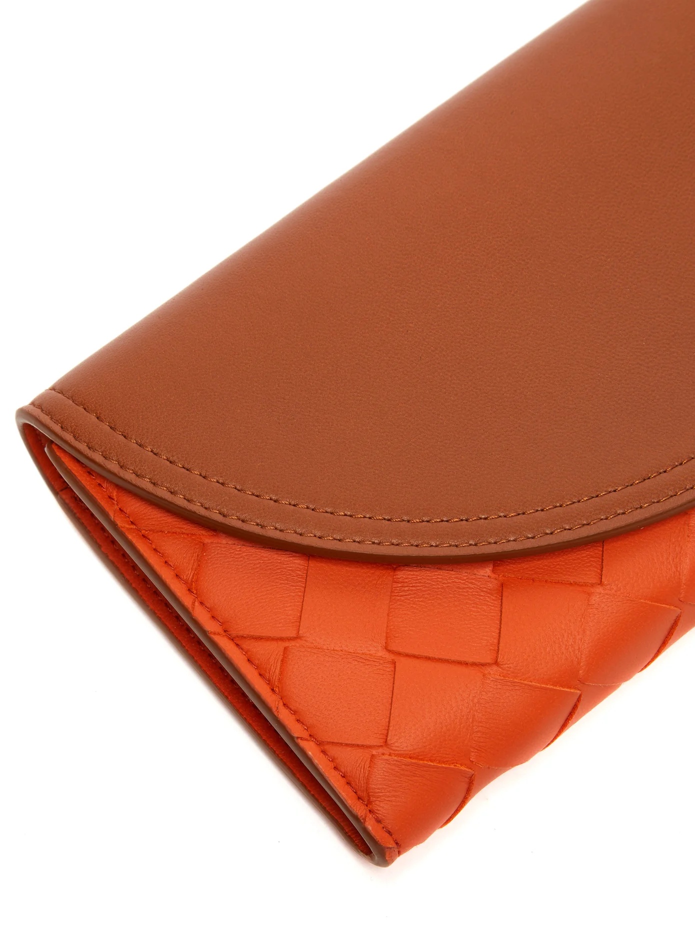 Intrecciato continental leather wallet - 4