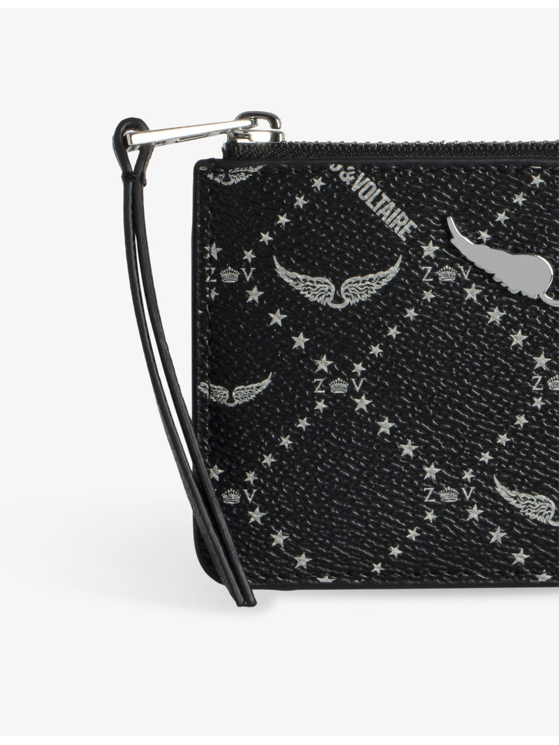 Zadig & Voltaire ZV Brand-Plaque Coated-Canvas Card Holder outlook