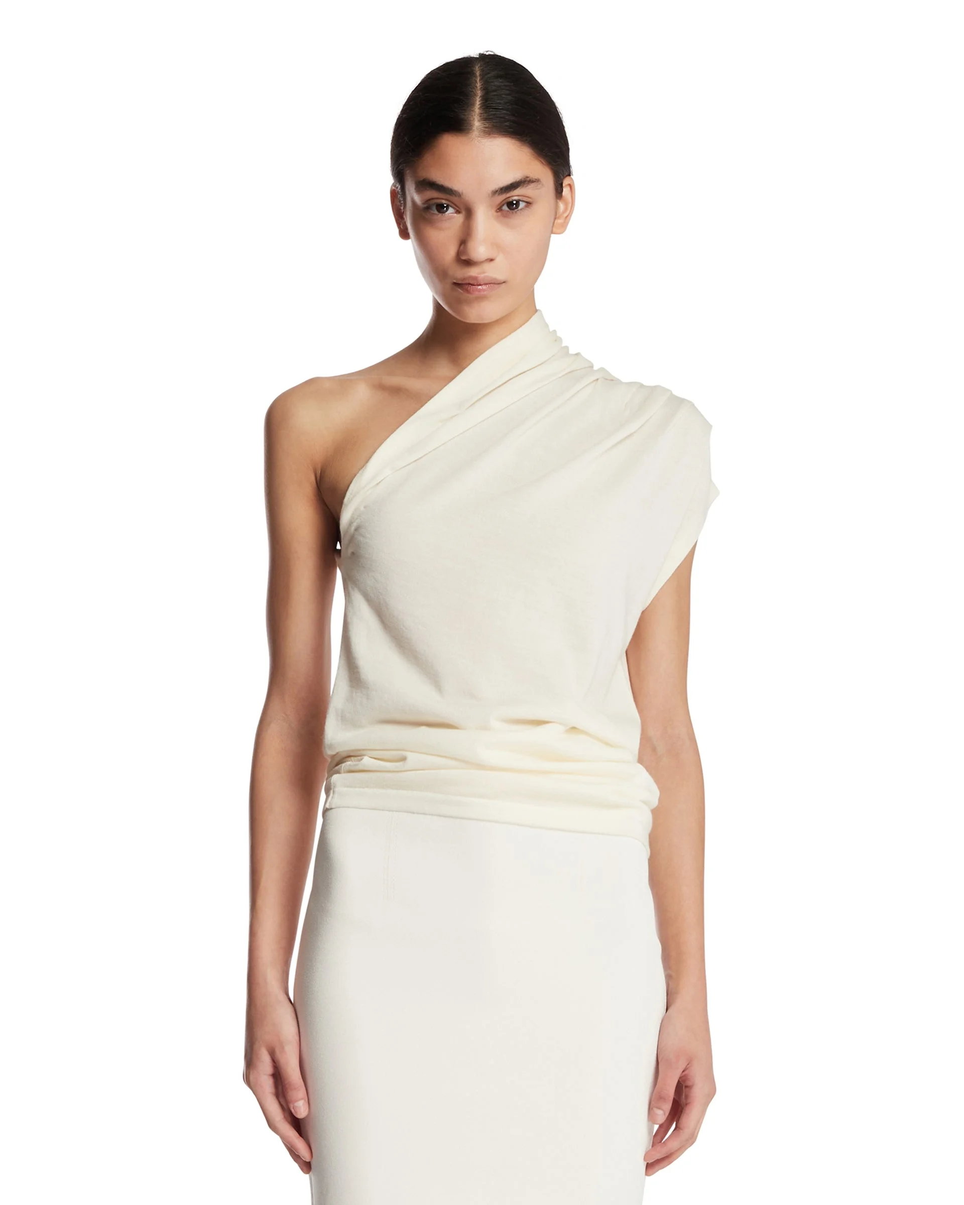 White One-Shoulder Top - 1
