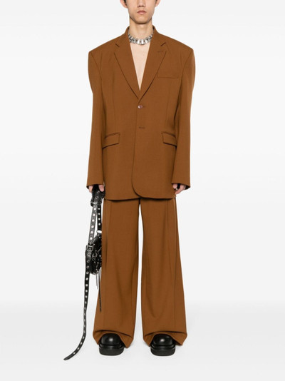 VETEMENTS textured single-breasted blazer outlook