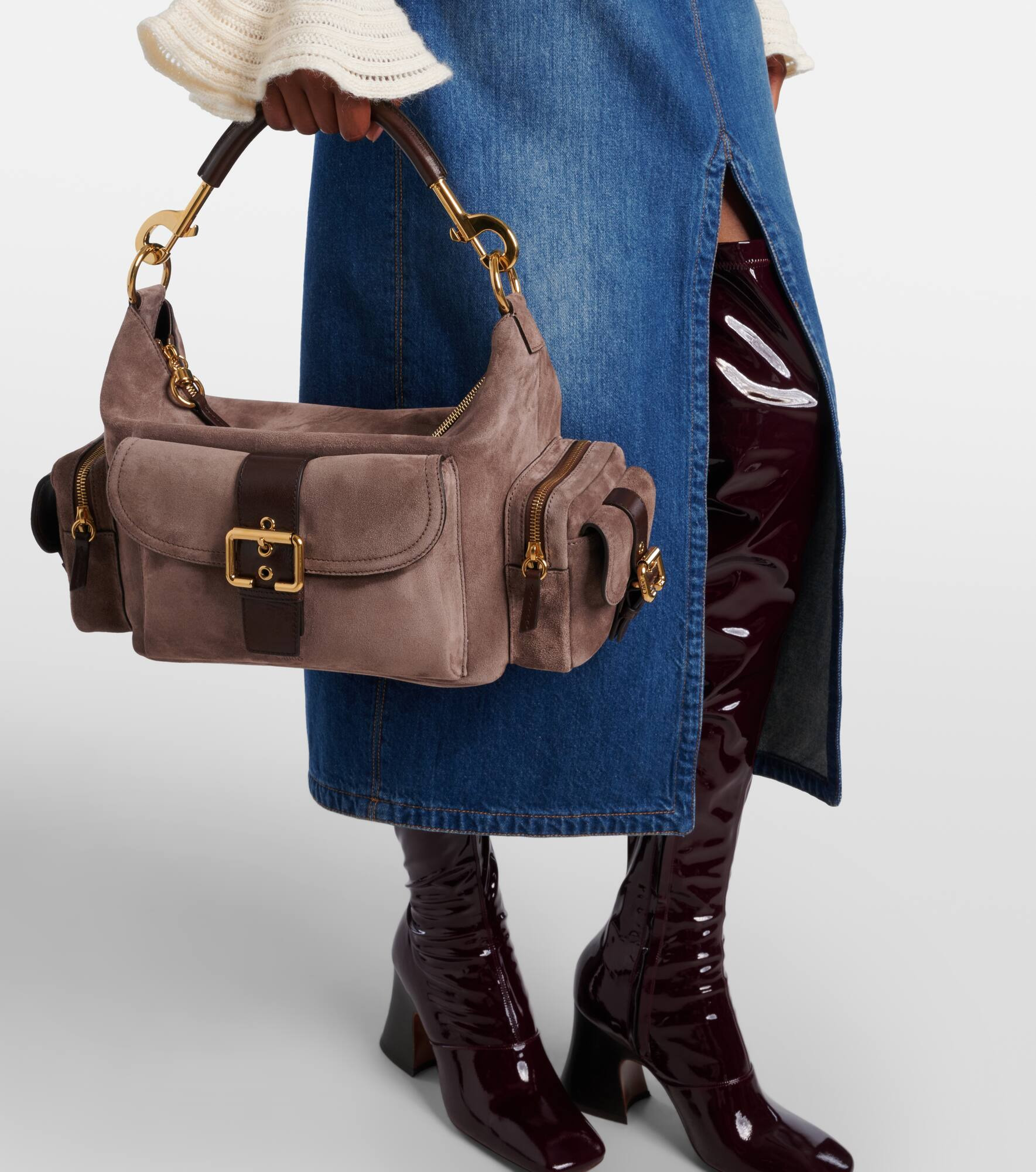 Suede camera bag - 2