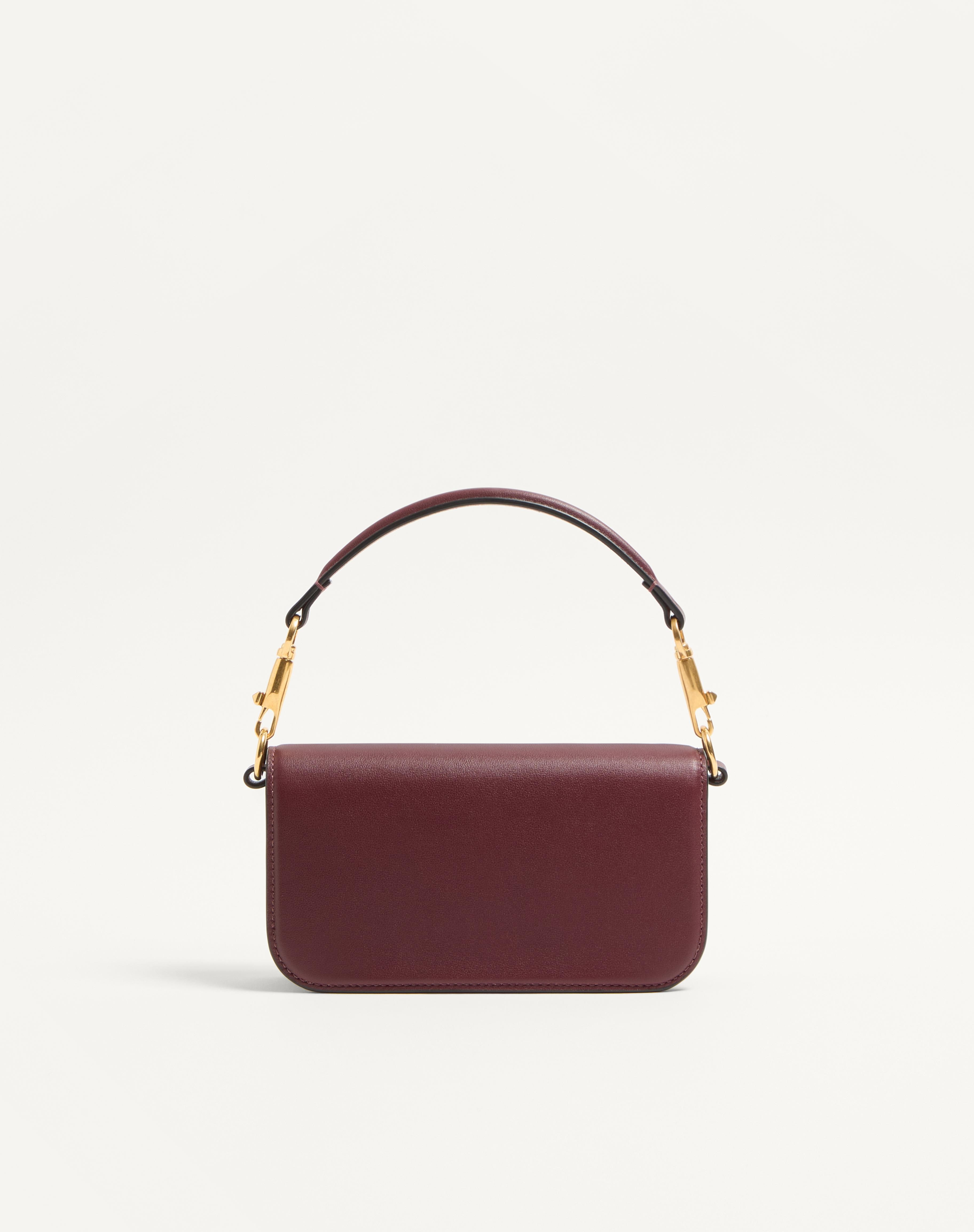 VALENTINO GARAVANI LOCÒ SMALL SHOULDER BAG IN CALFSKIN WITH JEWEL LOGO - 5