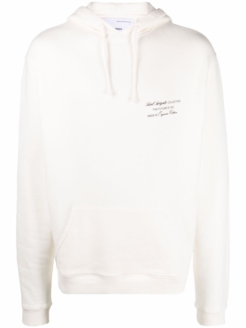 logo-print organic cotton hoodie - 1