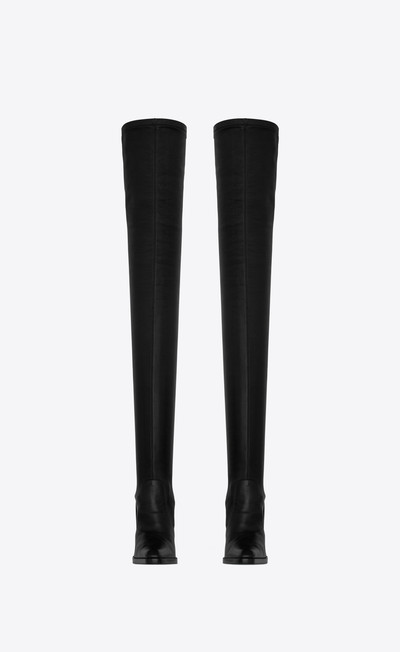 SAINT LAURENT nina over-the-knee boots in smooth stretch leather outlook