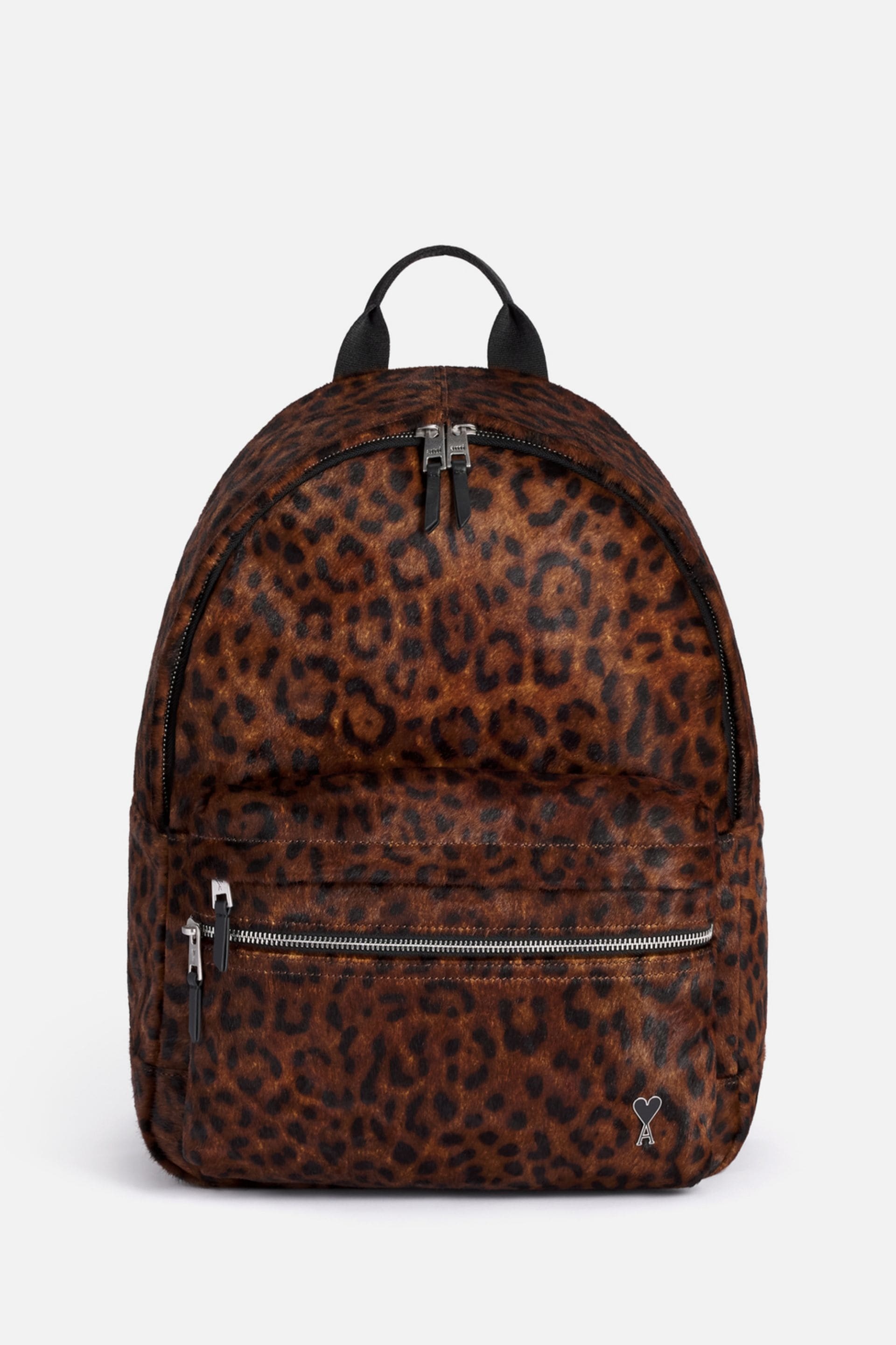 leopard-print zipped backpack - 5