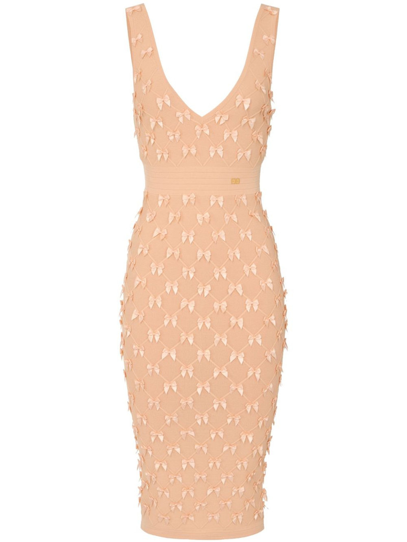 bow-embellished midi dress 1