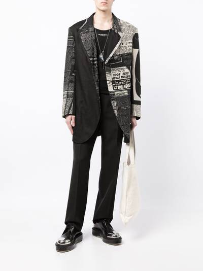 Yohji Yamamoto patchwork oversized blazer jacket outlook