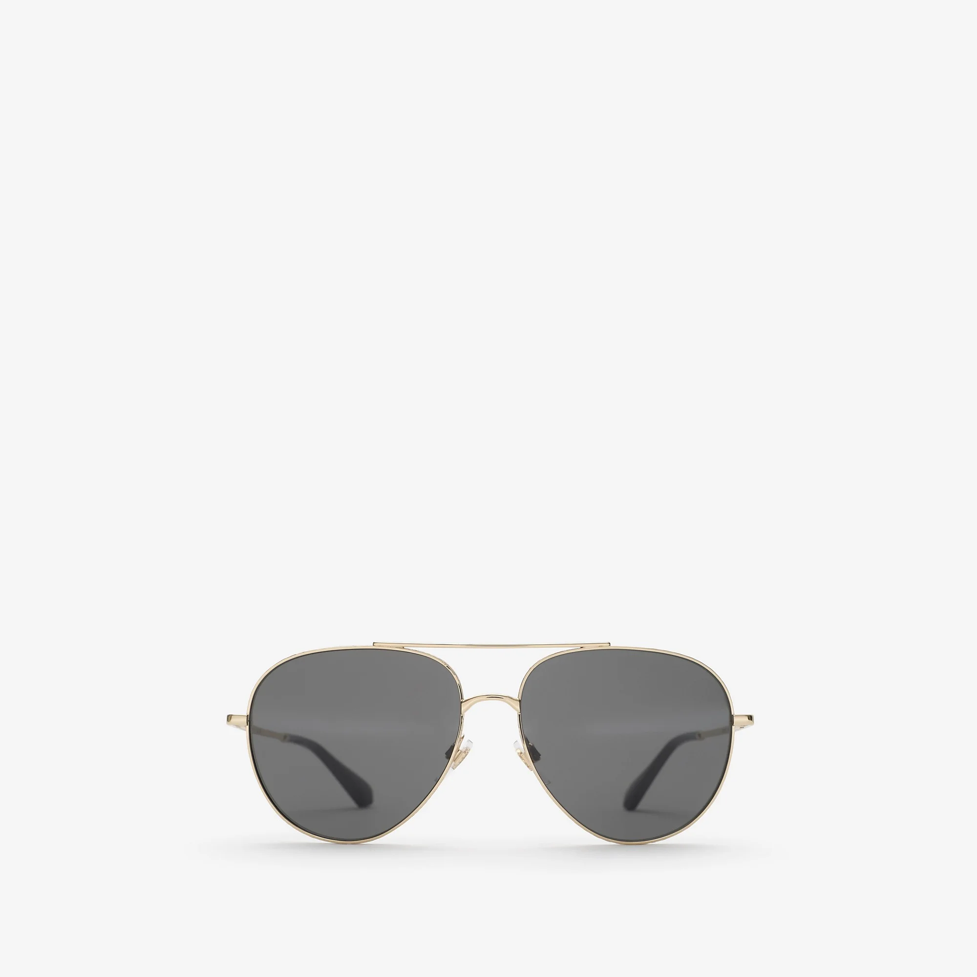 Metal Check Aviator Sunglasses - 1