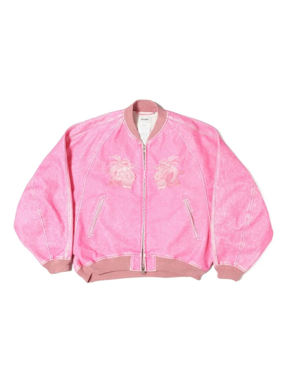 flocked bomber jacket - 1