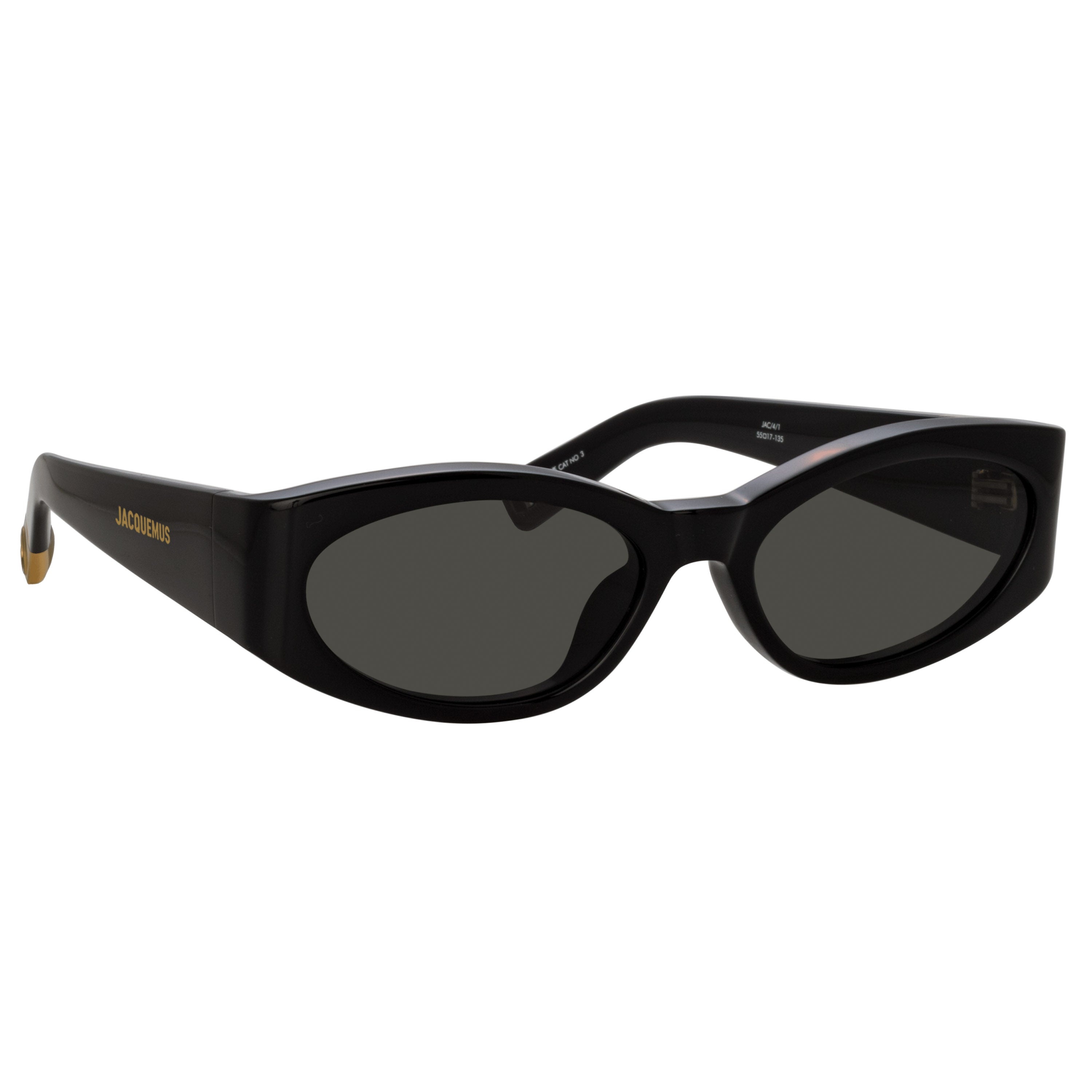Ovalo Oval Sunglasses in Black - 4