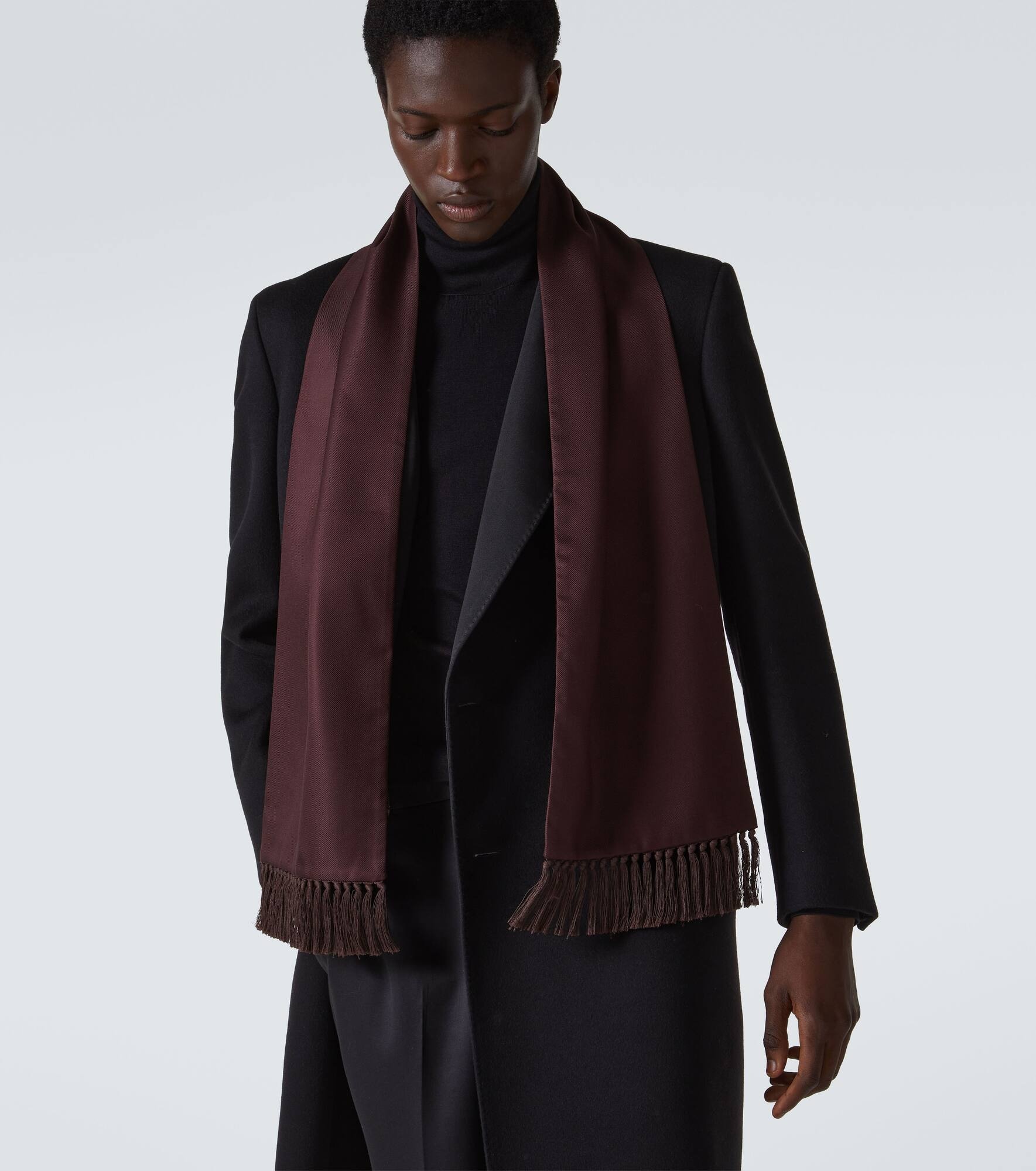 Fringed silk scarf - 2