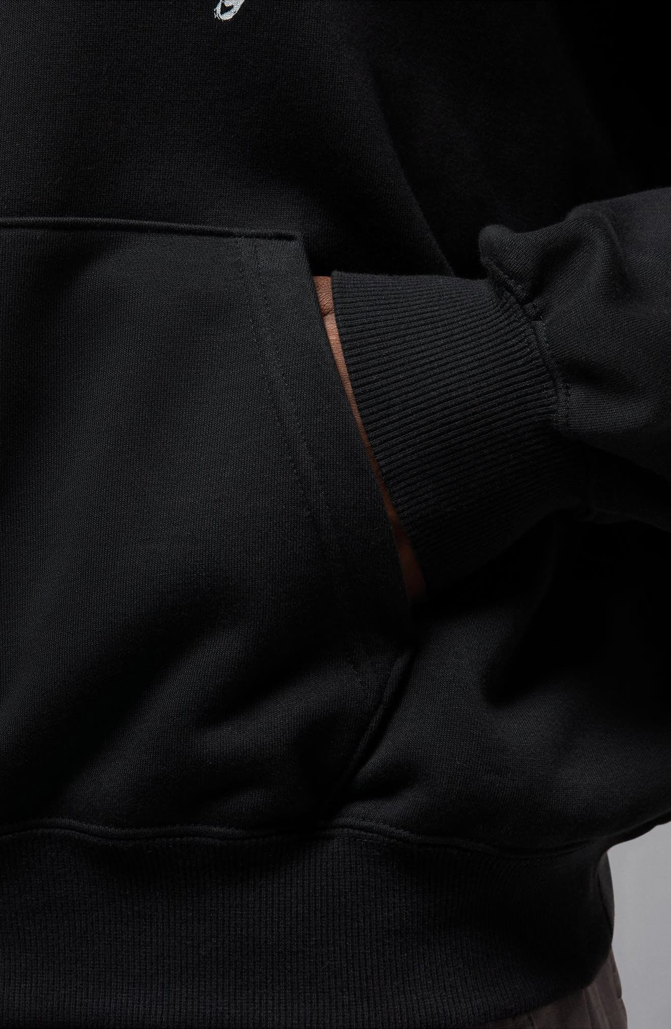 Jordan Brooklyn Oversize Hoodie in Black/Starfish at Nordstrom - 6