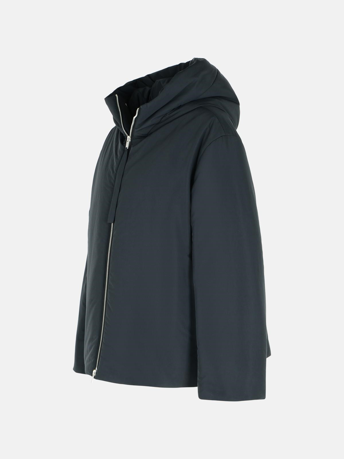 BLACK POLYESTER JACKET - 2