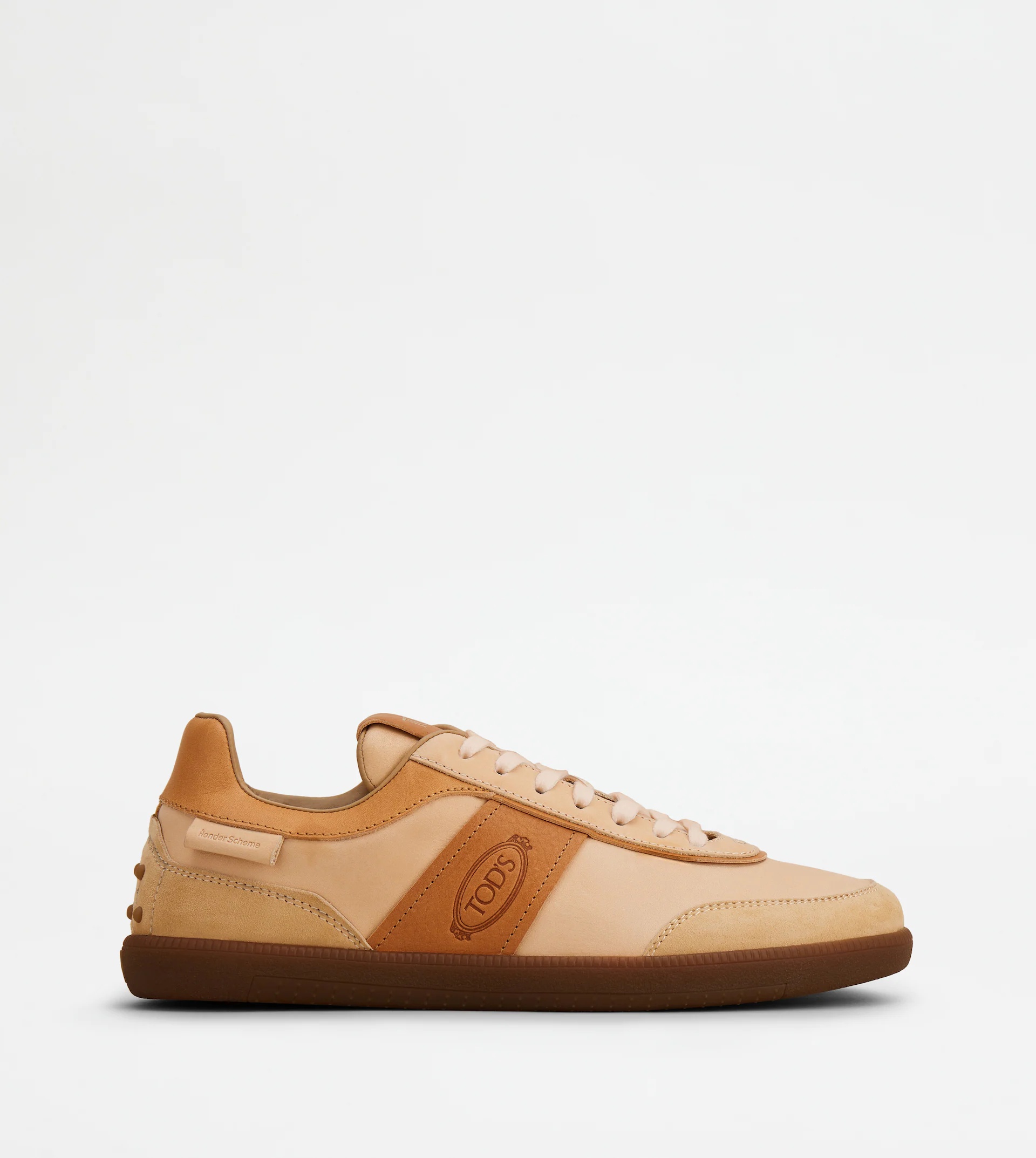 TOD'S TABS SNEAKERS IN LEATHER - BEIGE, BROWN - 1