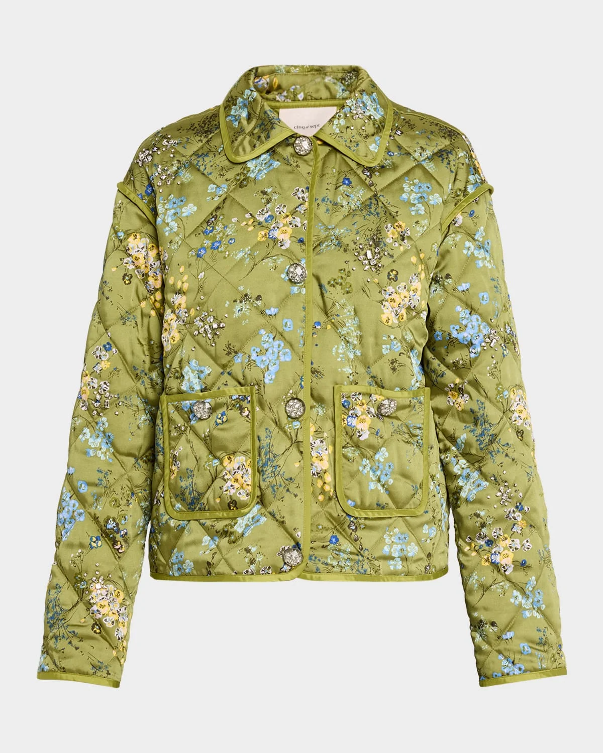 Windswept Floral Quilted Jacket - 1