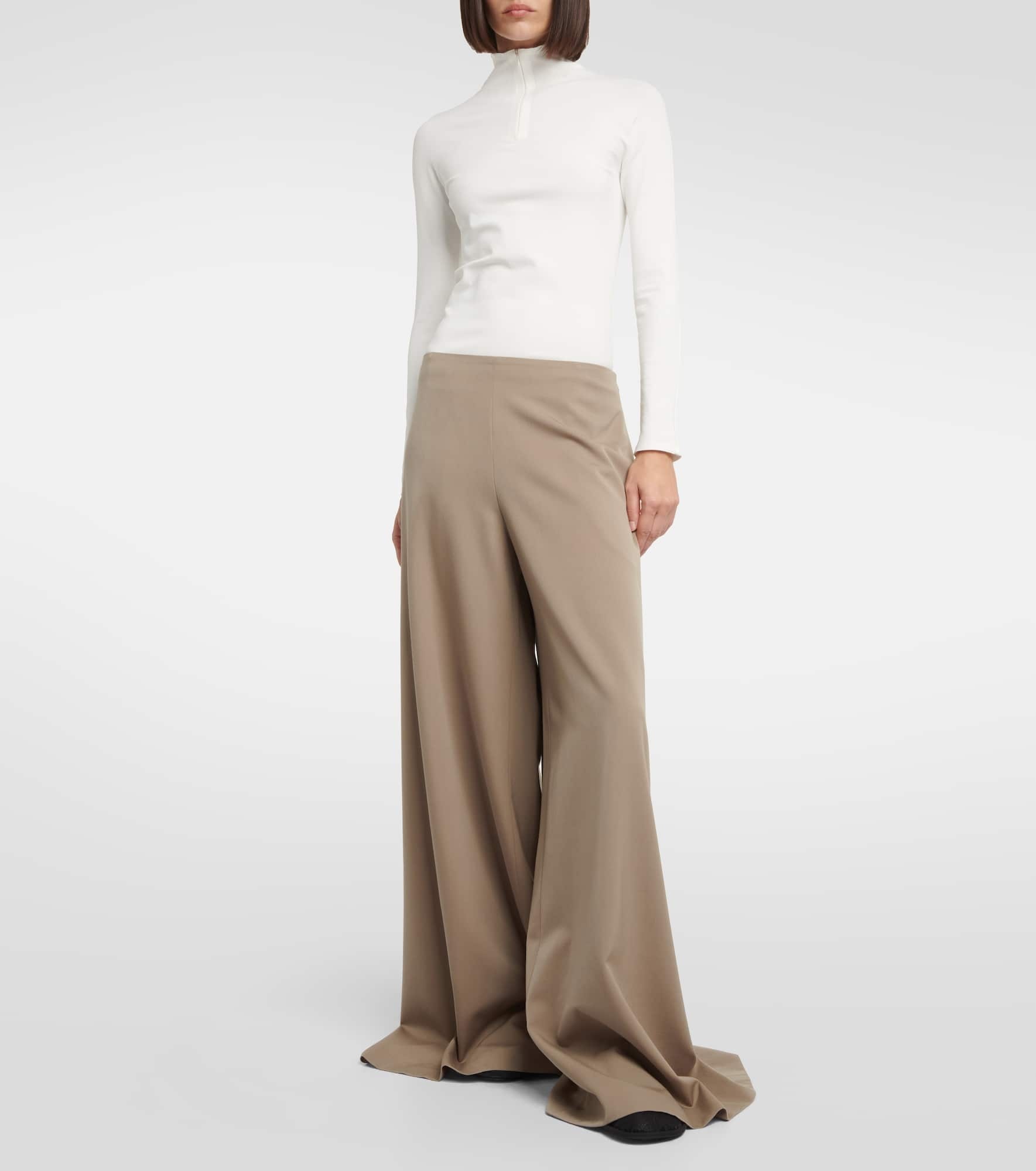 Dela wool wide-leg pants - 2