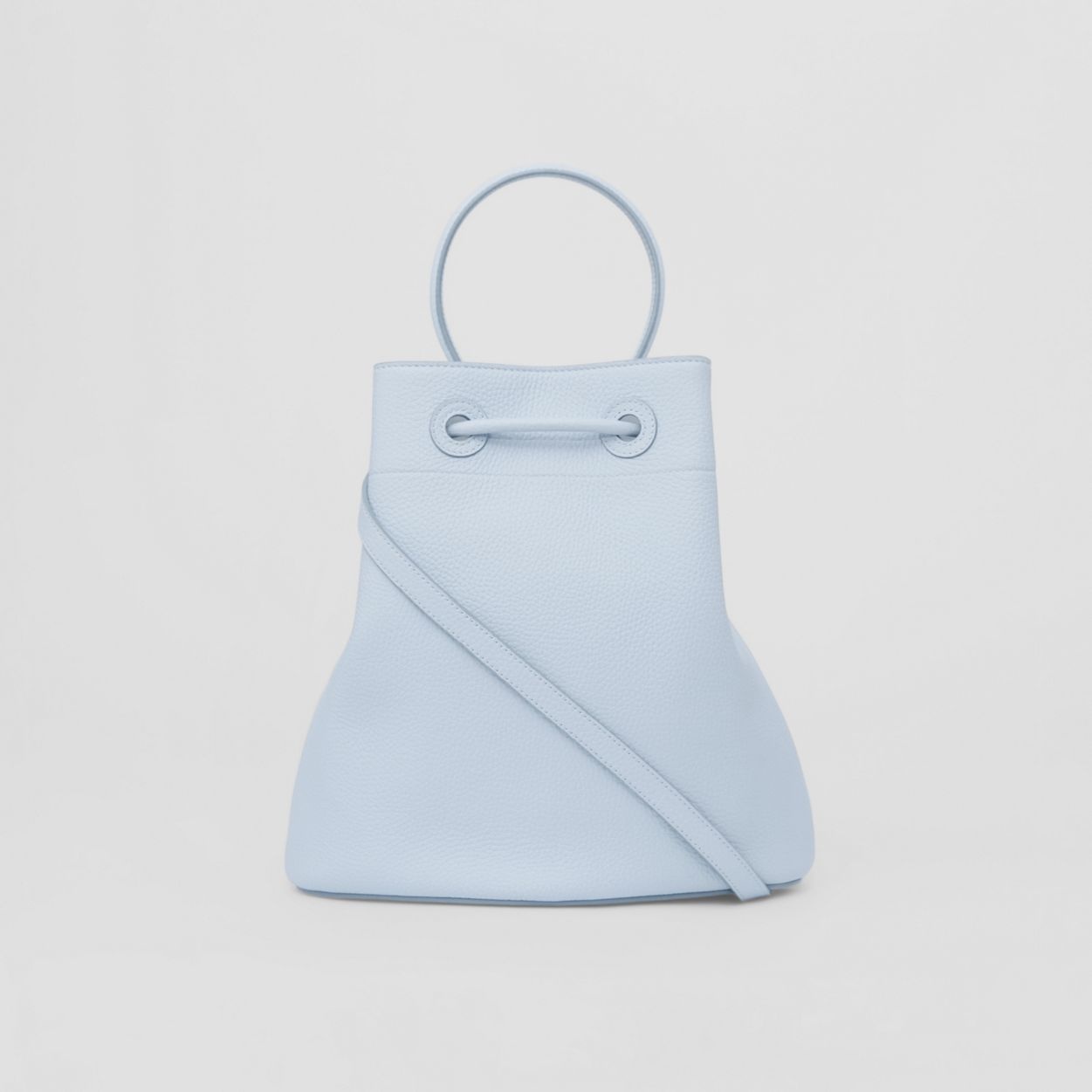 Small Grainy Leather TB Bucket Bag - 8